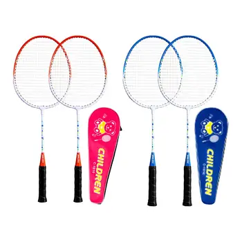 2 комплекта ракеток для бадминтона с чехлом для переноски Интерактивные игрушки для родителей и детей Двойные ракетки для игр в теннис на задних дворах в помещении