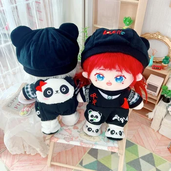 Кукла из хлопка, 20 см, одежда, звезда, панда в китайском стиле, комплект из пяти предметов, одевалка для куклы