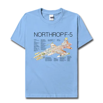 Дизайнерский узор USA Northrop F5 fighter, повседневная спортивная футболка с короткими рукавами, мужские футболки с круглым вырезом из 100% хлопка, летние хипстерские футболки