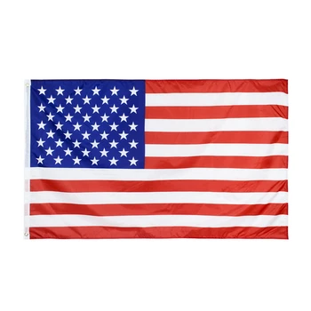 Звездно-полосатый флаг США 90*150 см, высококачественные полиэстеровые люверсы с двусторонним принтом в виде американского флага, флаг США