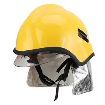 Шлем Желтого Цвета Pemadam Защитный Огнеупорный Защитный Шлем Пожарного Антикоррозийный Радиационный Термостойкий Поликарбонат