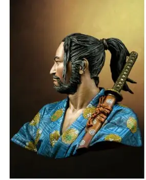 Новый в разобранном виде 1/10 бюста древнего солдата японского самурая из смолы, набор игрушек 