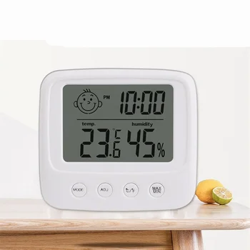 1 шт. Мини-термометр для помещений, цифровой ЖК-датчик температуры, измеритель влажности, термометр, комнатный гигрометр, Смайлик, термометр