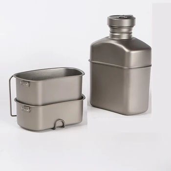 Комплект титановой посуды для кемпинга 4 в 1 Комплект титановой посуды для кемпинга на открытом воздухе Superligh Kit
