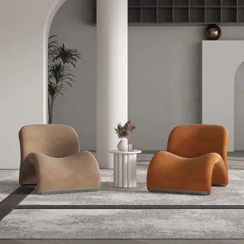 Итальянский стиль минималистский односпальный диван гостиная балкон кресло для отдыха дизайнерский креативный диван