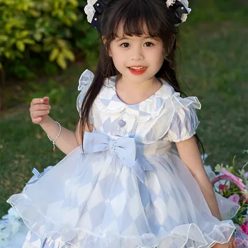 Детское платье для девочек, детское платье в стиле Лолиты на день рождения, детское свадебное платье, платье принцессы, летний костюм для девочек, платья