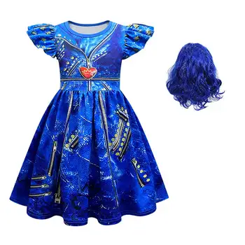 Костюм принцессы Мал для девочек, наряжающий дракона, Популярная музыкальная ролевая игра, детский костюм для косплея 