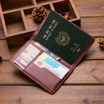 Новая Мужская Сумка Для Паспорта Из Искусственной Кожи, Однотонная Корейская Версия, Ручные Сумки Для Сертификатов, Многофункциональный Кожаный Зажим Для Паспортной Карты