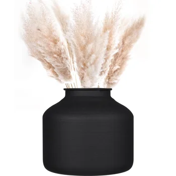 Минималистичный домашний декор Ведро для цветов Большая черная ваза кашпо с цветочной композицией Матовая Черная ваза Большой цветочный горшок для домашнего декора