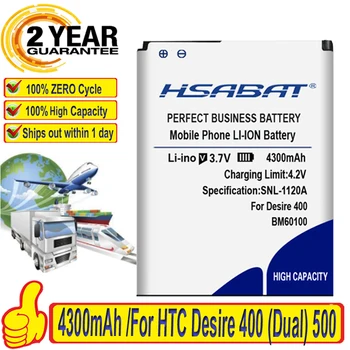 HSABAT 4300 мАч BM60100 Аккумулятор для HTC Desire 400 (Двойной) 500 506e 600 606 Вт T606W T608T T609D Z4 One SC/ST/SU/C525c C525E T528d