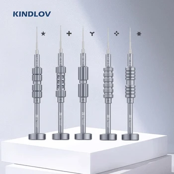 Набор прецизионных отверток KINDLOV, 5 шт., Y-образные крестообразные шестигранные отвертки с 2D нескользящей ручкой с резьбой Для ручных инструментов для ремонта iPhone