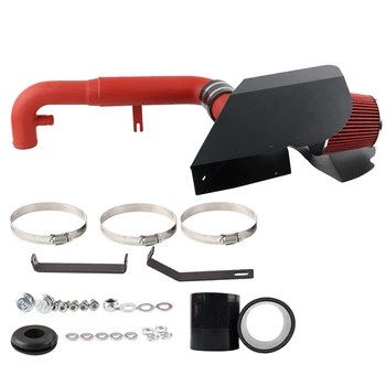 Красный Комплект воздухозаборника холодного воздуха с Теплозащитным Фильтром для Golf GTI MK6 2.0 TFSI EA113 11-12 DR330 (WG183-RD-RD)