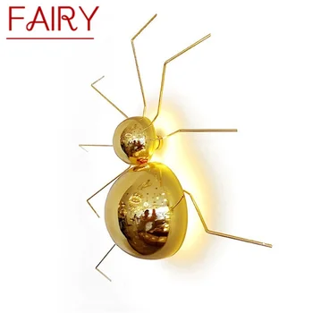 Сказочные современные светодиодные настенные светильники Golden Spider Креативные декоративные бра для дома Спальни Гостиной Столовой детей