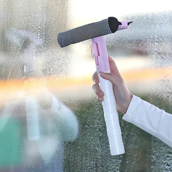 Инструмент для чистки оконного стекла, Двухсторонний демонтируемый стержень, Средство для мытья окон, Скребок, Швабра, Скребок для мытья посуды с распылителем воды