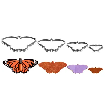 Четыре спецификации Мультяшное насекомое, бабочка-монарх, пластиковая форма, инструмент для помадки тортов, формочки для суши и фруктов