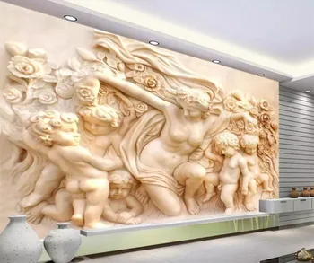beibehang Пользовательские фотообои 3D стерео фреска дом ангел купидон обои Гостиная спальня фон обои