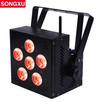 SONGXU 6X15 Вт 5 в 1 RGBWA беспроводной DMX Par Light с батарейным питанием/ SX-WBPL0615