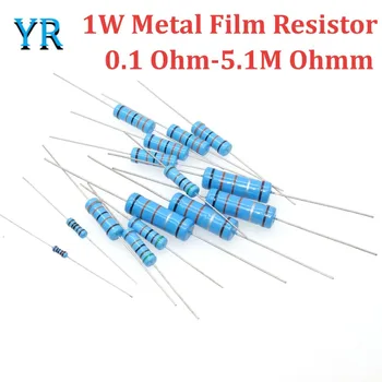 20ШТ 1 Вт, 1% Металлический пленочный резистор 0,1 Ом-5,1 М Ом, металлический пленочный резистор 148 значений