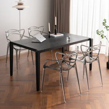 Прозрачная столешница, высокий стул для гостиной, дизайн кухни, бар, Скандинавские обеденные стулья, дизайнерская мебель для отдыха со спинкой.