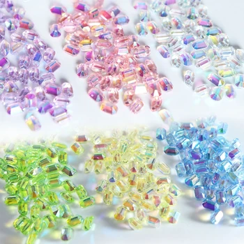 50 штук прозрачных стразов для ногтей, сахарных драгоценных камней для ногтей, бриллиантов для ногтей, 3D-кристаллов для ногтей, аксессуаров для нейл-арта.