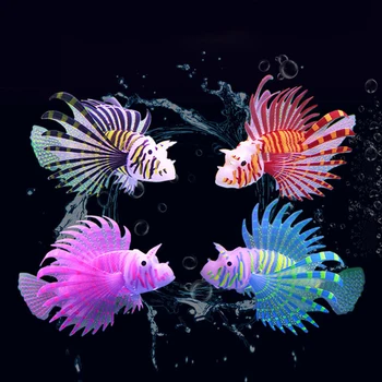 Крылатка Светящийся Водный Искусственный Аквариумный аквариум Подводные украшения Светящиеся Силиконовые Медузы Рыбный пейзаж Домашний Декор
