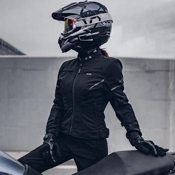 Женская мотоциклетная куртка, защитная броня для верховой езды, летняя зимняя водонепроницаемая теплая женская одежда для девочек, гоночный костюм от столкновений