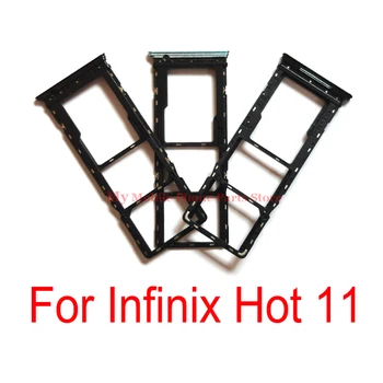 Новый Держатель Sim-карты Для Infinix Hot 11 X689F X689 Держатель Sim-карты Слот Для Лотка Адаптер Для Считывания Запасных Частей Infinix X689F