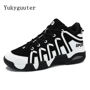 Мужская баскетбольная обувь, уличные спортивные кроссовки, спортивная обувь, противоскользящие ботильоны на шнуровке, большие размеры, высокое качество, удобные