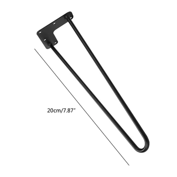 4 упаковки самодельных 8-дюймовых черных мебельных ножек для шкафа, металлическая шпилька для стола E5BE