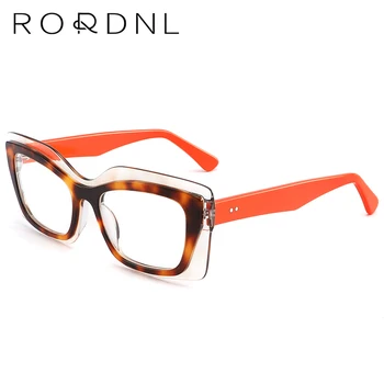 Квадратная женская оправа для очков, Ацетатные очки для близорукости, Рецептурные Оптические очки для глаз, Модная Оправа для очков Оптом