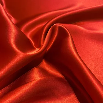 114 см Шириной 30 Мм Сплошной Цвет Оранжевый Красный Тяжелый Шелковый Креп Обычная Ткань для Летнего Весеннего Платья-Рубашки Одежда Cheongsam H034