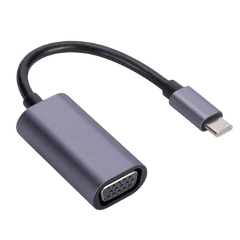 Адаптер для преобразования USB C в VGA с поддержкой горячей замены адаптера дисплея для преобразования мобильного телефона в ноутбук с разрешением 1080P HD для MacBook Air/Pro
