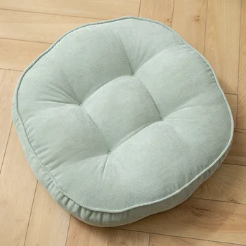 Вельветовая подушка для стула, нескользящая, мягкая, однотонная, круглая, толстая подушка для офиса/кухни / столовой/Патио