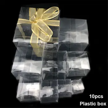 Пластиковые коробки для конфет, Квадратный подарочный пакет, Прозрачные Свадебные сувениры, Карманный мешочек для печенья, пакет для шоколада, Подарочные упаковочные коробки