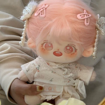 Ограниченный запас 20 см Без атрибутов, хлопковая кукла Bonny Kawaii, розовые жареные волосы со скелетом, кукла в подарок