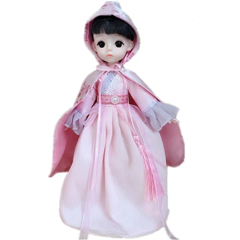 Старинный костюм в китайском стиле, костюм для 12-дюймовой куклы, пальто с пандой, одежда для куклы 28 см, аксессуары 1/6 Bjd, игрушка-одевалка