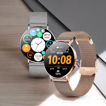 Женские смарт-часы T8 с полным сенсорным экраном, спортивные часы для фитнеса IP67, водонепроницаемые Bluetooth для Android IOS, женские смарт-часы