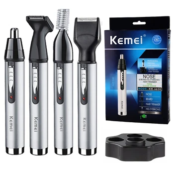 Kemei перезаряжаемый универсальный набор для ухода за волосами в ушах, носу, триммер для бровей, бороды, электрический триммер для лица и тела для мужчин и женщин