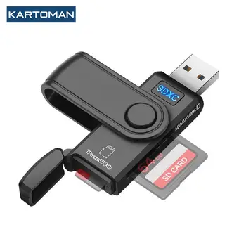 Адаптер для чтения нескольких карт памяти KARTOMAN USB 3.0 Cardreader для считывателей Micro SD/TF Microsd для компьютера ПК