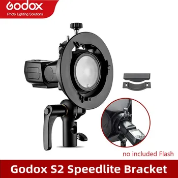 Оригинальный Держатель Godox S2 Bowens Mount Flash S-type для Софтбокса Godox V1 V860II AD200 AD400PRO Speedlite Flash Snoot Softbox
