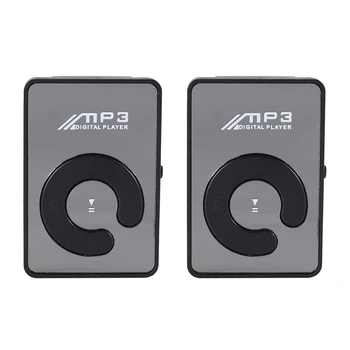 2 мини-зеркальных зажима USB, поддержка цифрового MP3-плеера, 8 ГБ SD TF карты, черный