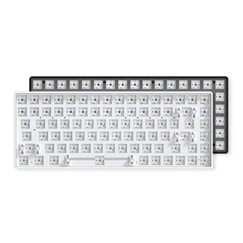 100 клавиш, настроенных на механическую Bluetooth 2.4G Беспроводная / проводная клавиатура Type-C, структура прокладки клавиатуры DIY для геймерского ПК-ноутбука