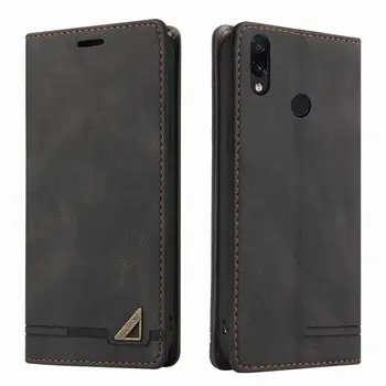 Чехол для Redmi Note 7, матовый кожаный чехол для телефона, чехол для Xiaomi Redmi Note 7 Pro с откидной крышкой, магнитный кошелек, отделение для карт,