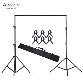 Andoer 280 * 300 см/118 * 110 дюймов, Алюминиевый сплав, Регулируемый Фон для Фотостудии, Комплект Системы поддержки подставки для фона