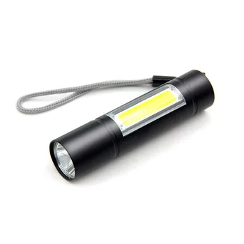 Многофункциональный рабочий фонарь CREE XPE + COB Mini, заряжающийся от USB, светодиодный фонарик (встроенный аккумулятор)