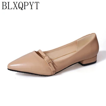 BLXQPYT/Новинка; милые модные женские туфли на платформе размера 34-43; сезон весна-осень; женские туфли с острым носком на низком каблуке; качественные вечерние свадебные туфли; женские 6-3F