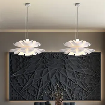 Креативный дизайн многослойной акриловой люстры в виде цветка, подвесной светильник для столовой, спальни, внутреннего украшения, светодиодный подвесной светильник