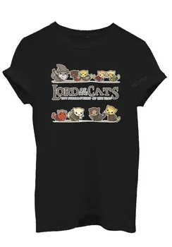 Мужские футболки с принтом Lord Of The Cats Furrllowship Of The Ring, футболки с юмористическим рисунком, футболки унисекс для отдыха, хлопковые топы больших размеров