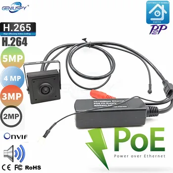 Поддержка телефона и звука, мини IP-камера с отверстием Micro POE в помещении, микрофон 2MP 1080P, 3MP, 4MP, 5MP, Hd Ip-камера видеонаблюдения