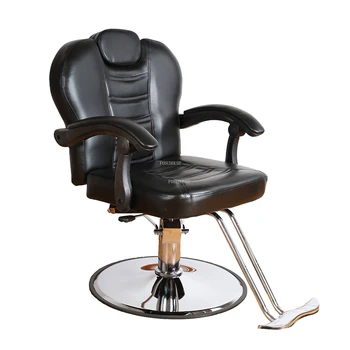 Парикмахерские кресла с регулируемой спинкой Парикмахерские кресла в европейском стиле Современная мебель для салона красоты Подъемное Вращающееся кресло